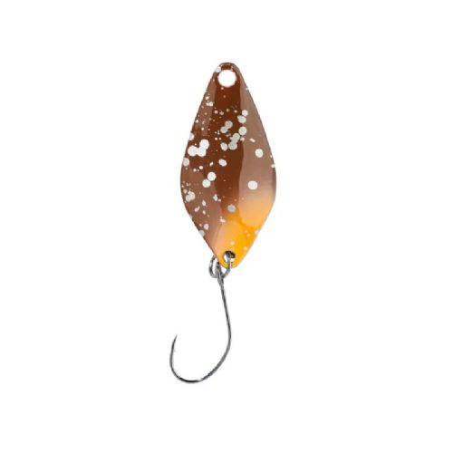 4005652830346 - Pro Staff Series Sunny spoon - 2.5mm. - Vægt:1.4g. - Farve:Brown-Gold-Glitter, UV - 001 6083 001<br>Extra-small and light spoons for fishing in summer when the trout are in the upper layers of water and look-out for small bait. Most colours are on the muted side, which has proved extremely effective on passive fishes.