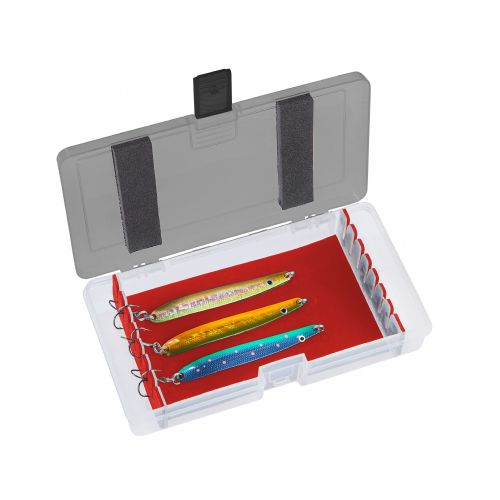 4005652832098 - Shirasu Spoon box - Farve:Orange - 001 8334 012<br>Inexpensive, unlined unhooking mat with a 130cm scale and great fish motifs. The mat can be stowed away very compactly. Material: 100% polyester.