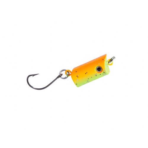 4005652834344 - Trout Attack Pellet wobbler - 1.5mm. - Vægt:4g. - Farve:Orange/gul glitter - 001 6084 002<br>Imitates perfectly a sinking pellet. It works best when a swarm of fish has been spotted. The hard bait is then cast above the fish and plunked into the swarm. A real winner! Sinking!