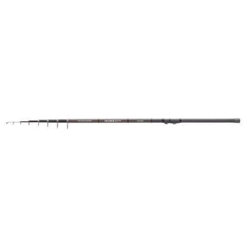 4005652848129 - Diabolo Fury Baitfish teleskop stang - Længde:700cm. - Vægt:600g. - Kastevægt 30-85gram. - 001 1412 700<br>Diabolo Fury...real gems that pack a fiery punch! With the 11th version (!) of our Diabolo rods, we have completely redesigned our long-running favourite – taking it to a whole new level, both technically and visually. The KWX carbon with golden metal threads – so popular with the previous series – has been completely redesigned and harmonises bombastically with the glossy black lacquered blanks and reel seats. These are real gems that are normally only found on much more expensive rods. For the telerods we use completely redesigned reel seats that not only look good – but also feature a very ergonomic shape and fit extremely well in the hand. In addition to the tried and tested models, we have expanded the new series with new rods and additional lengths. Everyone will find “their” rod here – from eel to zander! 

FEATURES: IM-7 high-density carbon fibre with KWX carbon, Considerably more smooth and compact actions, Slender Titanium SIC guides, Cork handles* (* with a few exceptions), Precision put-in connections, Reel seat made from stainless steel/nylon ABS. 

The lighter version of our long baitfish rod. The rod is ideal for fishing with smaller baitfish for zander and perch.