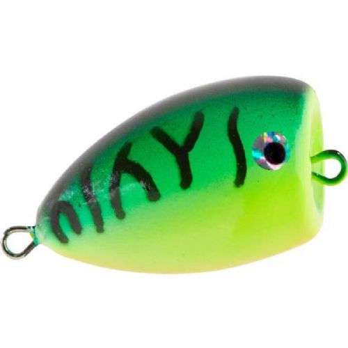 4005652851976 - Popper "Splash" med rasle - 30mm. - Vægt:3g. - Farve:Fireshark, UV - 001 6099 000<br>The steel balls in the body grab the attention of the trout when the popper is tugged on.