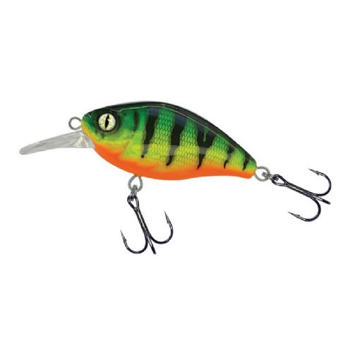 4005652852072 - Shirasu Crank Bait SR wobler - 35mm. - Vægt:3g. - Farve:Fire Perch, UV - arbejdsdybde30cm - Baittype:Crank Bait - 001 3345 005<br>Absolute top-class hardbait: Developed by our Shirasu Pro Staff team, produced in the EU! The hardbait features the highest quality workmanship and technical sophistication, including TSS (Twin Top Water System) or Cast & Balance systems. The true value of a high-quality hardbait, however, only becomes apparent when you look at its performance, which ultimately decides whether it is a success or a failure. Each type of hardbait in the Shirasu series has its own individual features, precisely matched to the type of guide and the expected target fish. The Twitch hardbait, for example, swings out sideways (Walk the Dog), the Asp hardbait vibrates at a high frequency and the Deep Diver is aggressive. Our Pro Staffers have spent countless
hours and tests on the water optimising these features. Each individual hardbait is put through a test basin at the manufacturer’s before delivery. This means that you can be 100% sure that only perfectly running hardbaits leave the production.
All plugs are lead-free and fitted with steel balls. Caution: extremely sharp trebles! 

Our Crank Bait perfectly imitates a feeder fish. It imitates the movement, water displacement and, with the aid of the steel balls, also the sounds. It is easily reeled in slowly and evenly and is perfect for fishing a spot. If there is a lull in biting, however, it can also be quickly retracted in order to provoke reaction bites. It is available as shallow and deep bait in 2 sizes. One of the best hard baits for perch. Tip: If there is little growth on the water bed, you can deliberately let the deep-water runner down to stir up sand and attract the attention of predators. Diving depth 3.5cm: 0.3m, 4.5cm: 0.5m.