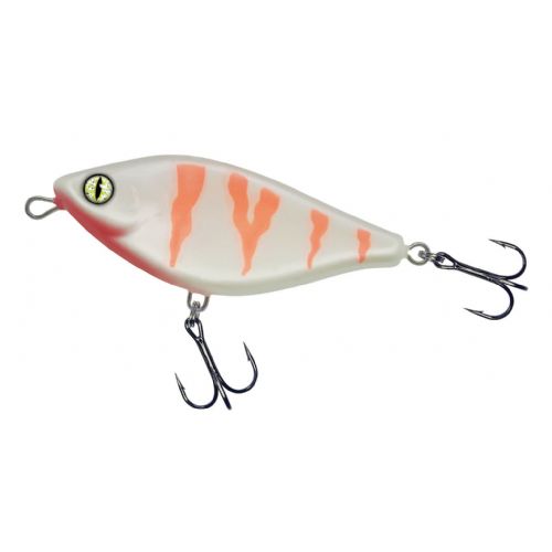 4005652852980 - Shirasu Jerk Bait wobler - 80mm. - Vægt:23g. - Farve:Stripe Albino, UV - arbejdsdybde110cm - Baittype:Jerk Bait - 001 3355 003<br>Absolute top-class hardbait: Developed by our Shirasu Pro Staff team, produced in the EU! The hardbait features the highest quality workmanship and technical sophistication, including TSS (Twin Top Water System) or Cast & Balance systems. The true value of a high-quality hardbait, however, only becomes apparent when you look at its performance, which ultimately decides whether it is a success or a failure. Each type of hardbait in the Shirasu series has its own individual features, precisely matched to the type of guide and the expected target fish. The Twitch hardbait, for example, swings out sideways (Walk the Dog), the Asp hardbait vibrates at a high frequency and the Deep Diver is aggressive. Our Pro Staffers have spent countless
hours and tests on the water optimising these features. Each individual hardbait is put through a test basin at the manufacturer’s before delivery. This means that you can be 100% sure that only perfectly running hardbaits leave the production.
All plugs are lead-free and fitted with steel balls. Caution: extremely sharp trebles! 

The Shirasu Jerk Bait is easy to jerk and reel in. When jerked, it breaks out sideways. When reeling in monotonously, it runs through the water with S-curves. The Shirasu Jerk has a special feature: If you make a recovery stop, it slowly sinks down flanking. This flanking sink appears to trigger an impulse in the pikes, as it is in this phase that they often attack. Diving depth 8cm: 1.1m, 10cm: 1.3m, 12cm: 1.5m.