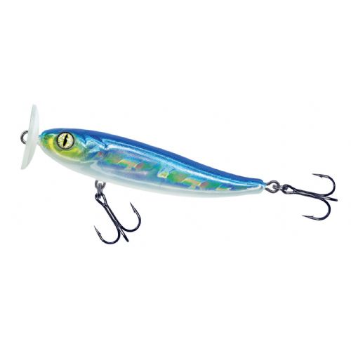 4005652853215 - Shirasu Top Water wobler - 90mm. - Vægt:14g. - Farve:Minnow - arbejdsdybde0cm - Baittype:Top Water - 001 3359 001<br>Absolute top-class hardbait: Developed by our Shirasu Pro Staff team, produced in the EU! The hardbait features the highest quality workmanship and technical sophistication, including TSS (Twin Top Water System) or Cast & Balance systems. The true value of a high-quality hardbait, however, only becomes apparent when you look at its performance, which ultimately decides whether it is a success or a failure. Each type of hardbait in the Shirasu series has its own individual features, precisely matched to the type of guide and the expected target fish. The Twitch hardbait, for example, swings out sideways (Walk the Dog), the Asp hardbait vibrates at a high frequency and the Deep Diver is aggressive. Our Pro Staffers have spent countless
hours and tests on the water optimising these features. Each individual hardbait is put through a test basin at the manufacturer’s before delivery. This means that you can be 100% sure that only perfectly running hardbaits leave the production.
All plugs are lead-free and fitted with steel balls. Caution: extremely sharp trebles! 

Our Topwater Bait gives you two surface hardbaits in one with our innovative Twin Topwater System (TTS). And here’s how it works: You can fish with the hardbait with the plastic plate or without the plate. Simply place the plate on the front eyelet or remove it. Without the plate, the hardbait runs like a classic topwater hardbait, i.e. it breaks out to the left and right. With the plate attached, the hardbait becomes a popper that can be retrieved with a jerk, creating a good splash of water and a popping sound due to the concave shape of the plate. Supplied with 2 plates. Diving depth 7 and 10cm: 0m.