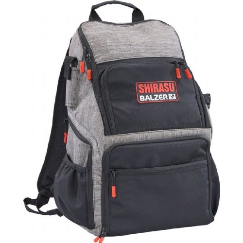 4005652855752 - Shirasu rygs&aelig;k - Farve:Sort - 001 1936 011<br>Very well designed, comfortable backpack with plenty of storage space for tackle and food. The backpack comes with 2 Shirasu boxes (box size: 27x18x5cm, variable compartments) and can be optionally upgraded to up to 5 boxes. The box (item no. 11936/300) can be purchased separately. The back section is ergonomically designed and has thick padding. The backpack can be secured well with the chest strap. The backpack has 2 large separate sections. The compartment divider can be removed if required, so that you have an XXL compartment without boxes. External compartments for further accessories, waterproof transparent pockets for papers, mobile phone and so on., 2 plier holders, O-ring for attaching a winder, side compartment for drinking bottle, side compartment with retaining strap for landing net, rods and so on., waterproof, easy-to-wash base.