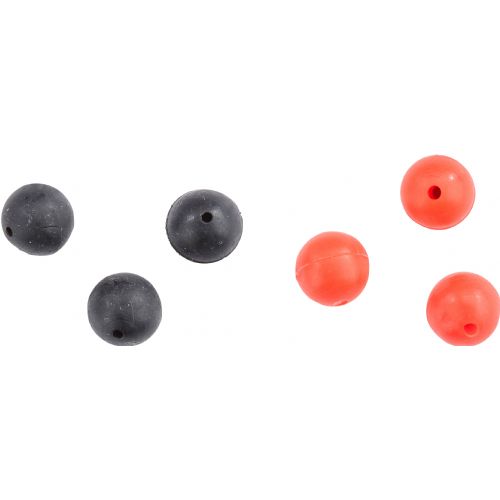 4005652870847 - RubbBeads red/black 6mm - 10 stk.  - 01 61580 006