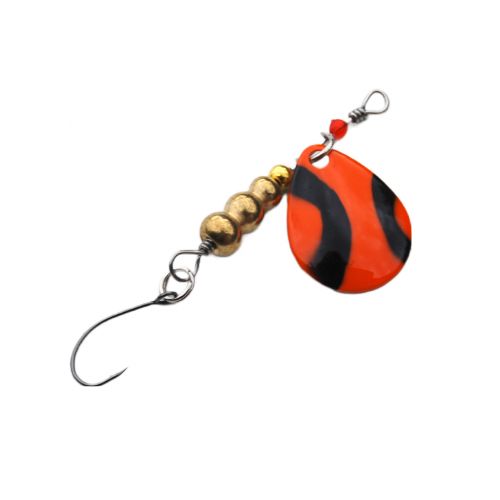 747191998197 - Waterstar - UL-Spinner - 4,5 gram - 4 cm. - Blad: Orange med sorte striber