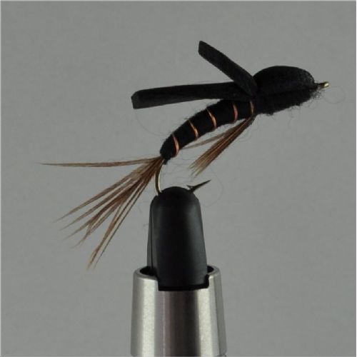 PAR0133 - Long Shank - Foam Emerger Black - Farve: Sort - Str. : 10