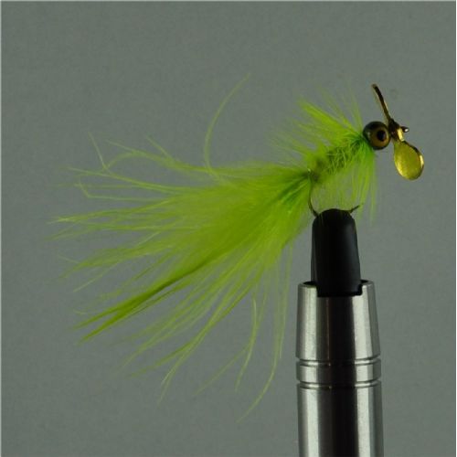 WS00111 - Long Shank - GH Herning fluen m/Propel - Farve: Chartreuse med hoved og propel - Str. : 10