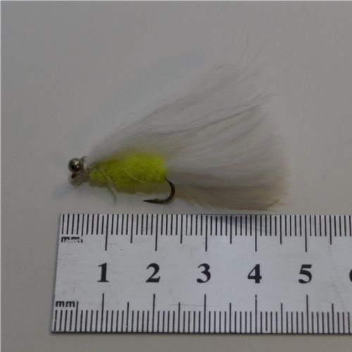 WS1910 - Long Shank - Cat Whisker Eyed - Farve: Chartreuse/Hvid med dobbelt sølv øjn - Str. : 10